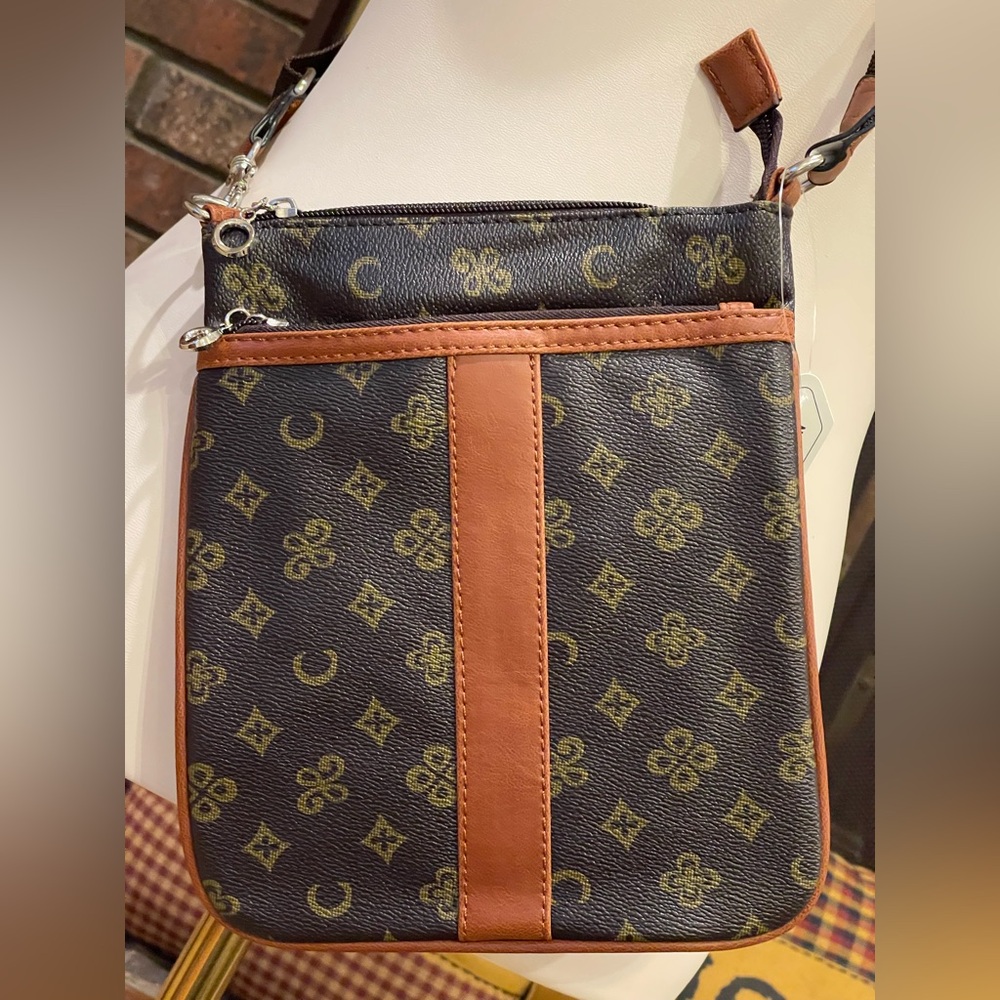 Brown and Black Crossbody Bag - Picture 3 of 4